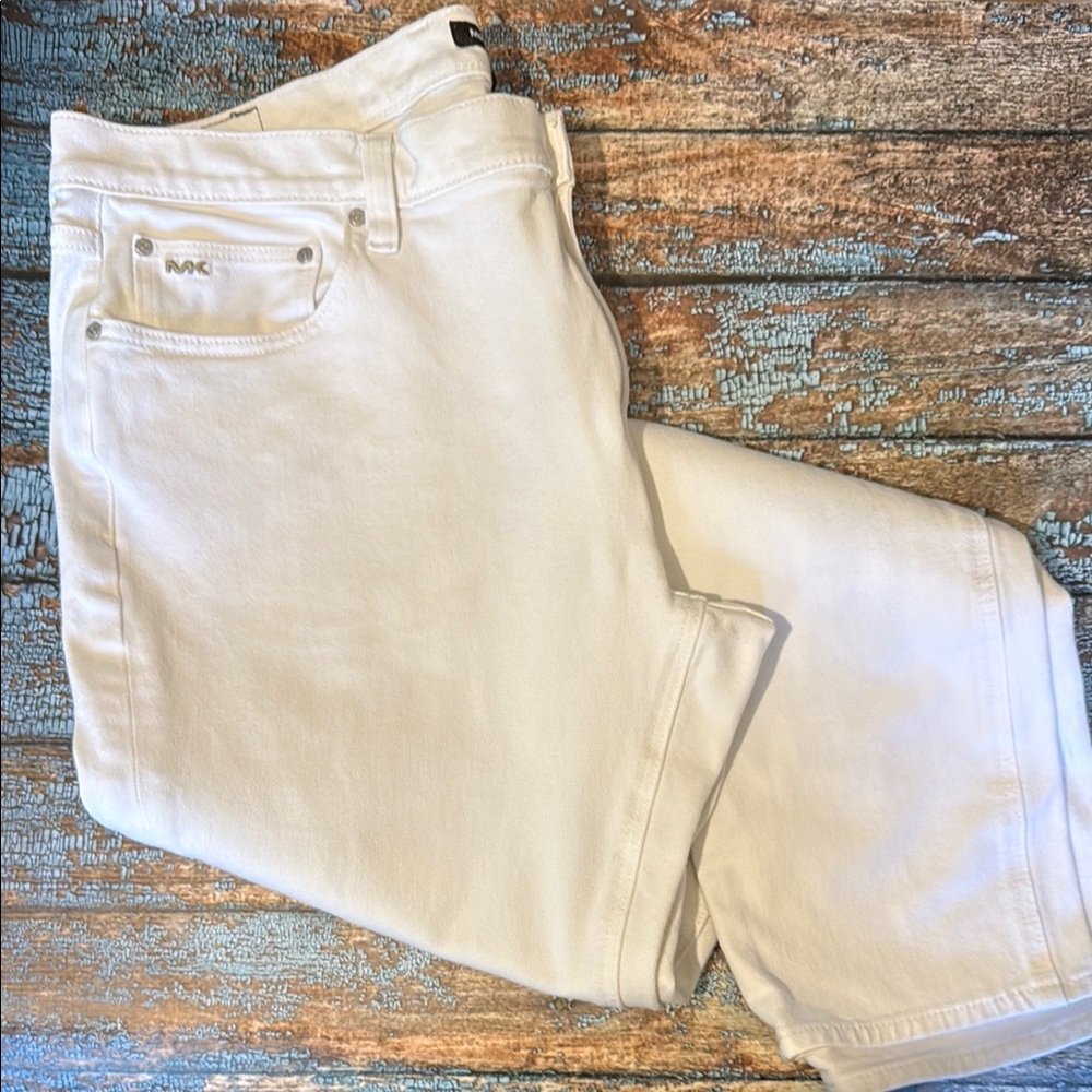 Michael Kors Parker Slim Fit White Jeans